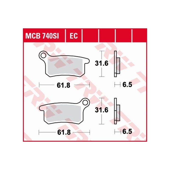 TRW zf klocki hamulcowe KH357 sinter offroad ktm SX 65 02-22, SX 85 03-11, przód/tył