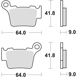 TRW zf klocki hamulcowe KH368 sinter offroad bmw G450X/SMR 08-11, ktm EXC/SX125 04-16 EXC/SX250 03-17 EXC300 04-, EXC350 10-, E…