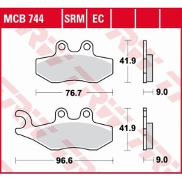 TRW zf klocki hamulcowe KH353 organic aprilia sportcity 50 / 125 05-13, peugeot citystar 50 14-, piaggio fly 50 05-12, vespa gt…