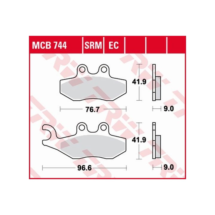 TRW zf klocki hamulcowe KH353 organic aprilia sportcity 50 / 125 05-13, peugeot citystar 50 14-, piaggio fly 50 05-12, vespa gt…