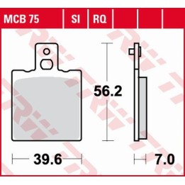TRW zf klocki hamulcowe KH47 organic aprilia AF-1 / et 50 87-90, AF-1 125 88-92, rs 250 95-02, yamaha szr 660 95-98, tył