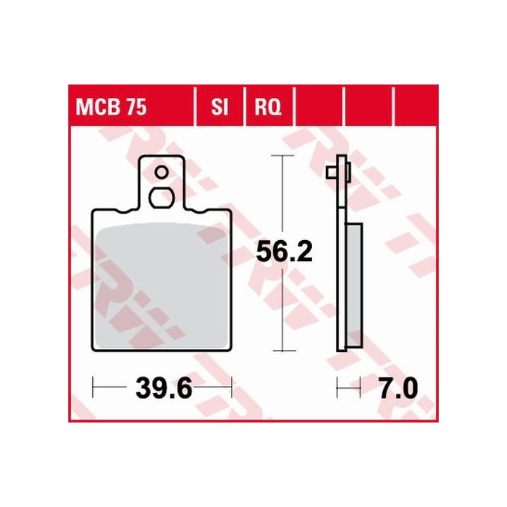 TRW zf klocki hamulcowe KH47 organic aprilia AF-1 / et 50 87-90, AF-1 125 88-92, rs 250 95-02, yamaha szr 660 95-98, tył