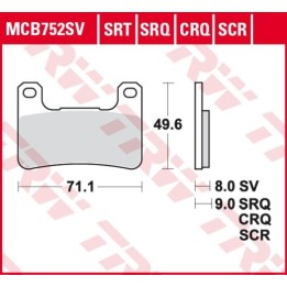 TRW zf klocki hamulcowe KH379 carbon racing (wyczynowe) kawasaki HP2 18-, ZX10R 08-15, suzuki gsxr 600 / 750 04-10, gsxr 1000 0…