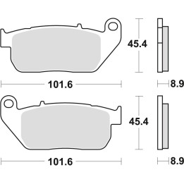 TRW zf klocki hamulcowe KH381 sinter street harley-davidson xl 883 03-15, xl 1200 04-13, przód