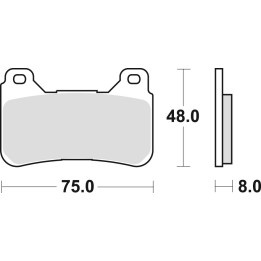 TRW zf klocki hamulcowe KH390 sinter street honda cbr 600 rr 05-16, cbr 1000 fireblade 04-16, przód