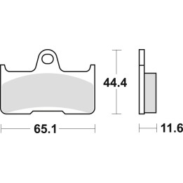 TRW zf klocki hamulcowe KH344 sinter offroad yamaha yfm 660 02-08, tył