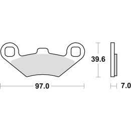TRW zf klocki hamulcowe KH159 sinter offroad polaris sportsman 400 98-, scrambler 500 01-10, sportsman 700 / 800 07-09, przód/t…