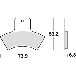 TRW zf klocki hamulcowe KH270 sinter offroad polaris scrambler / explorer 400 98-02, scrambler 500 98-04, tył