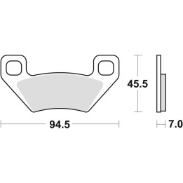 TRW zf klocki hamulcowe KH395 sinter offroad arctic cat ATV 300 10-, trv 450 11-, tbx / trv 500 05-, prowler 700 08-, trv 1000…