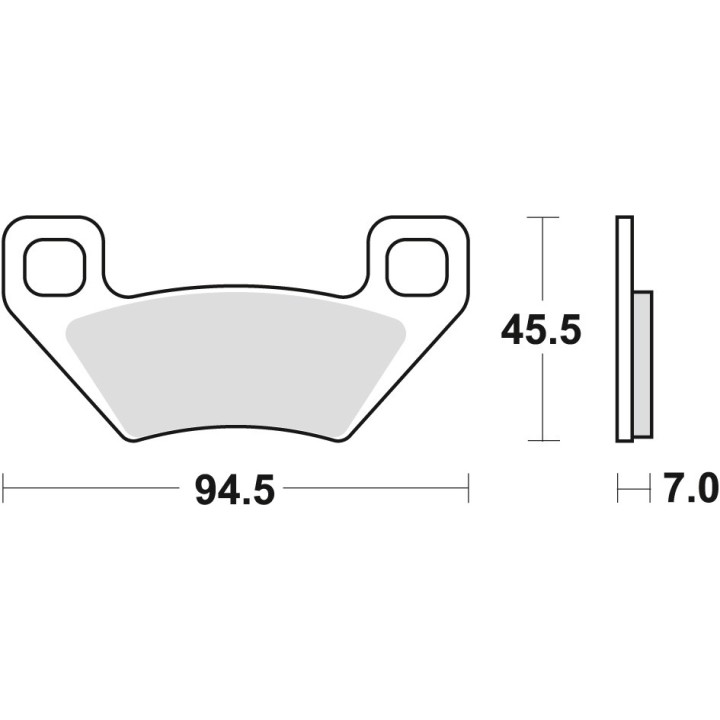 TRW zf klocki hamulcowe KH395 sinter offroad arctic cat ATV 300 10-, trv 450 11-, tbx / trv 500 05-, prowler 700 08-, trv 1000…