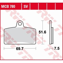 TRW zf klocki hamulcowe KH399 organic aprilia RS4 50 11-, RS4 125 11-, tuono 125 17-, przód