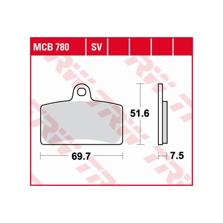 TRW zf klocki hamulcowe KH399 organic aprilia RS4 50 11-, RS4 125 11-, tuono 125 17-, przód