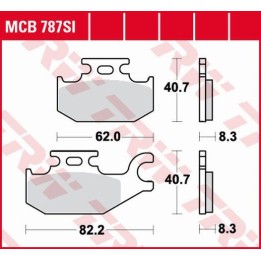 TRW zf klocki hamulcowe KH413 sinter offroad suzuki lta / ltf 400 08-, lta 450 06-12, lta 500 09-, lta 700 05-07, lta 750 08-,…