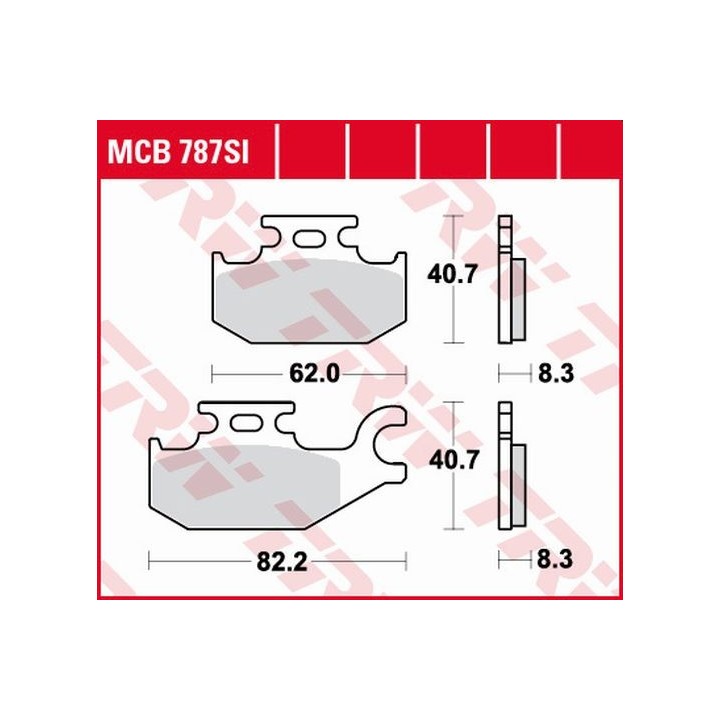 TRW zf klocki hamulcowe KH413 sinter offroad suzuki lta / ltf 400 08-, lta 450 06-12, lta 500 09-, lta 700 05-07, lta 750 08-,…