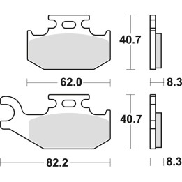 TRW zf klocki hamulcowe KH414 sinter offroad suzuki lta 400 08-, lta 450 06-12, lta 500 09-, lta 750 08-,