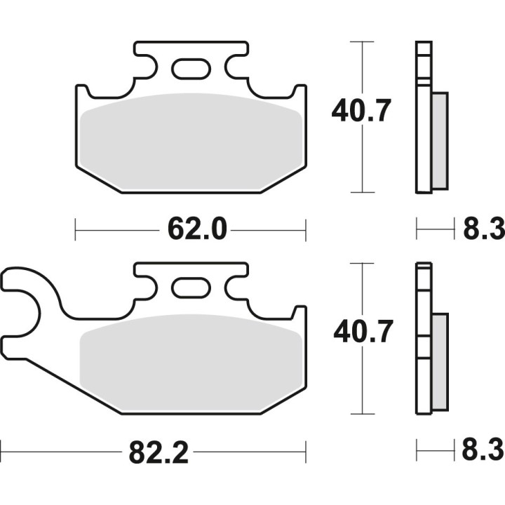 TRW zf klocki hamulcowe KH414 sinter offroad suzuki lta 400 08-, lta 450 06-12, lta 500 09-, lta 750 08-,