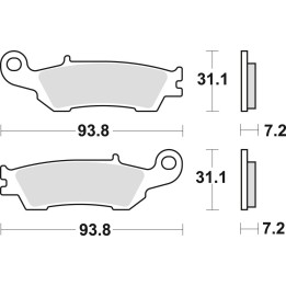 TRW zf klocki hamulcowe KH450 sinter offroad yamaha yz 125 08-, wr 250 15-, yz 250 07-, wr 450 16-, yz 450 08-, przód
