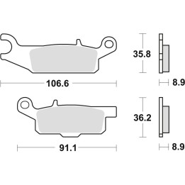 TRW zf klocki hamulcowe KH446 sinter offroad yamaha yfm 550 grizzly 09-, yfm 700 grizzly 07-, tył