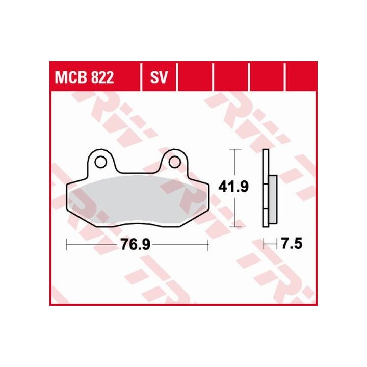 TRW zf klocki hamulcowe KH86 organic kymco nexxon 50 08-10, nexxon 125 08-, peugeot speedfight 50 09-15, przód/tył
