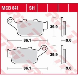 TRW zf klocki hamulcowe KH496 organic honda cbf 500 / CB500 x / CBR500 13-, cb 650 f / cbr 600 14-, nc 750 14-, kawasaki versys…