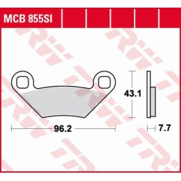TRW zf klocki hamulcowe KH475 sinter offroad polaris sportsman 500 08-, sportsman 850 15-, forest / scrambler 1000 15-, przód/t…