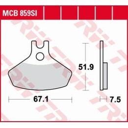 TRW zf klocki hamulcowe KH468 sinter offroad can-am ds. 450 08-15, przód