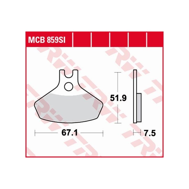 TRW zf klocki hamulcowe KH468 sinter offroad can-am ds. 450 08-15, przód
