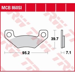 TRW zf klocki hamulcowe KH468 sinter offroad can-am ds 450 08-15, tył