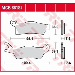 TRW zf klocki hamulcowe KH617 sinter offroad can-am outlander 800 / 1000 12-, renegade 1000 12-, prawy przód