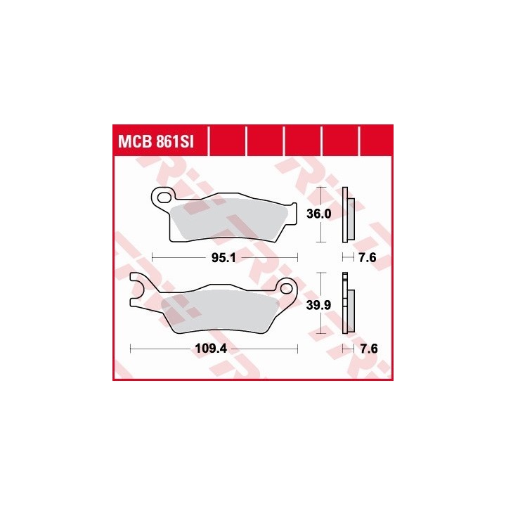 TRW zf klocki hamulcowe KH617 sinter offroad can-am outlander 800 / 1000 12-, renegade 1000 12-, prawy przód
