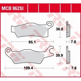 TRW zf klocki hamulcowe KH618 spiek metaliczny sinter offroad can-am outlander 800 / 1000 12-, renegade 1000 12-, lewy przód