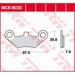 TRW zf klocki hamulcowe KH453 sinter offroad quadzilla 500 06-, przód, cf moto 500