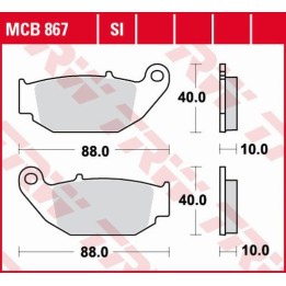 TRW zf klocki hamulcowe KH629 organic honda cb 125 r / 300 r 18-, crf 250 l 13-17, suzuki gsx-r / s 18-, kove 800 x tył