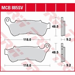 TRW zf klocki hamulcowe KH640 sinter street harley-davidson xl 883 14-19, xl 1200 14-19, przód