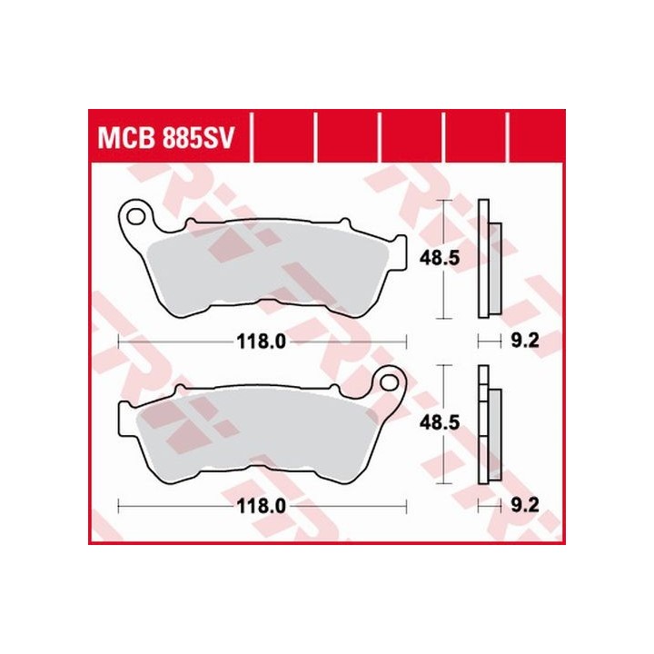 TRW zf klocki hamulcowe KH640 sinter street harley-davidson xl 883 14-19, xl 1200 14-19, przód