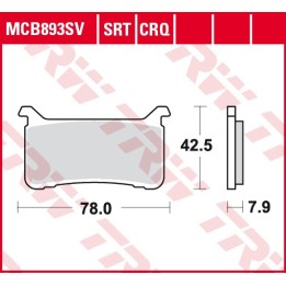 TRW zf klocki hamulcowe KH700 sinter street honda cb 1000 r 18-19, cb 1100R 17-19, cbr 1000 r fireblade 17-19, vfr 800 17-19, p…