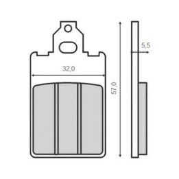 SIFAM Kyoto klocki hamulcowe przód KH116 aprilia AF-1 50 '86-'92, yamaha dt 50R '97-'01, piaggio free 50 '95-'01, beta tempo 50…