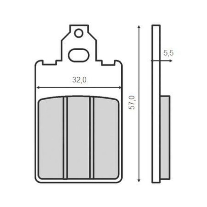 SIFAM Kyoto klocki hamulcowe przód KH116 aprilia AF-1 50 '86-'92, yamaha dt 50R '97-'01, piaggio free 50 '95-'01, beta tempo 50…