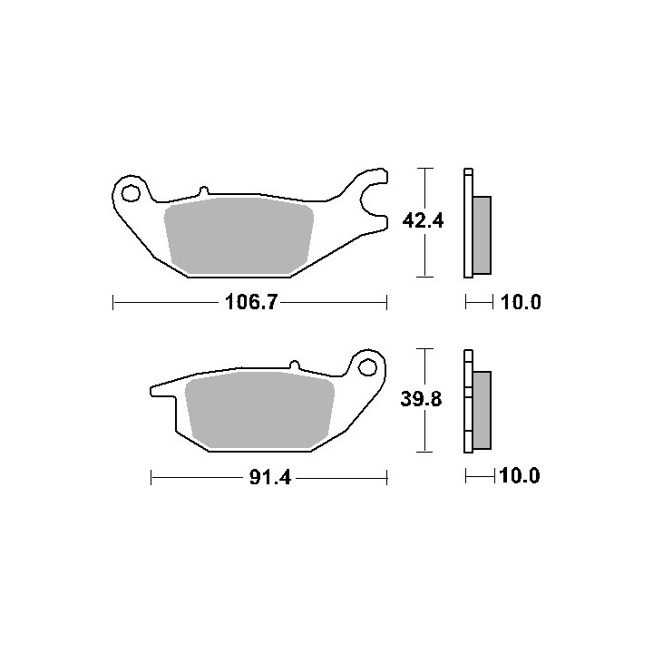 SBS klocki hamulcowe KH343 street standart ceramic yamaha mw 125 tricity '14-'19