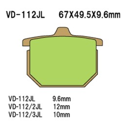 VESRAH klocki hamulcowe KH31 / KH29 / KH30 spiek metaliczny (złote) (made in japan)