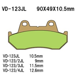 VESRAH klocki hamulcowe KH69 spiek metaliczny (złote) (made in japan)