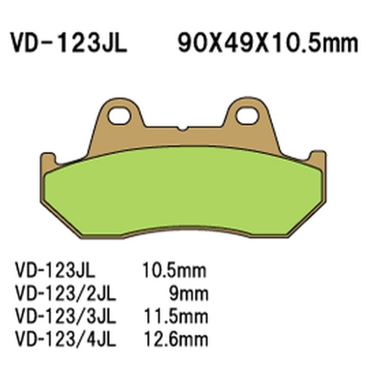 VESRAH klocki hamulcowe KH69 spiek metaliczny (złote) (made in japan)