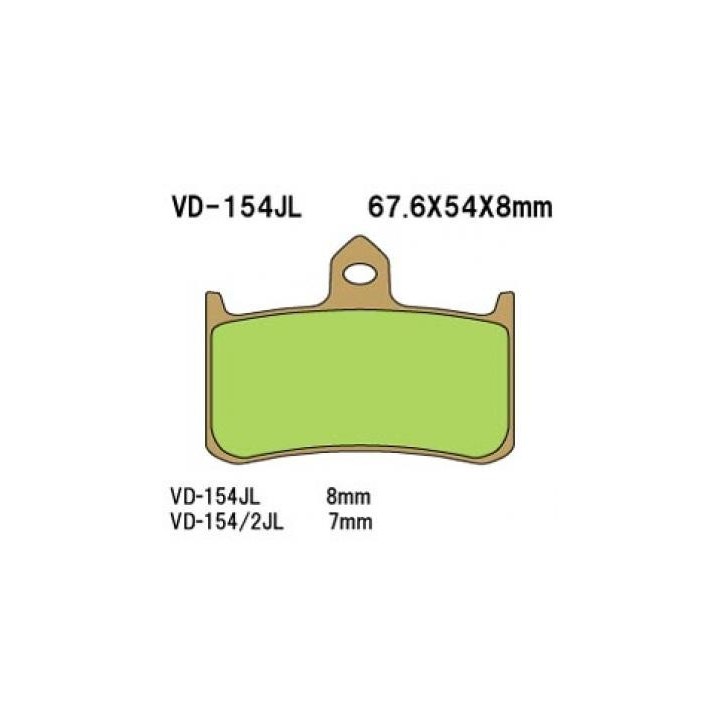 VESRAH klocki hamulcowe KH187 spiek metaliczny (złote) (made in japan)