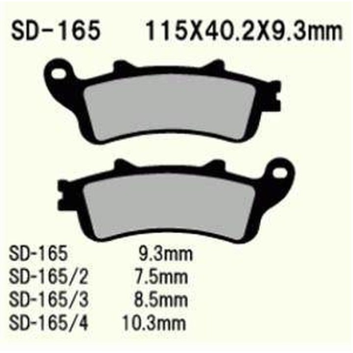 VESRAH klocki hamulcowe KH261 / KH281 spiek metaliczny (złote) (8,5MM) (made in japan)