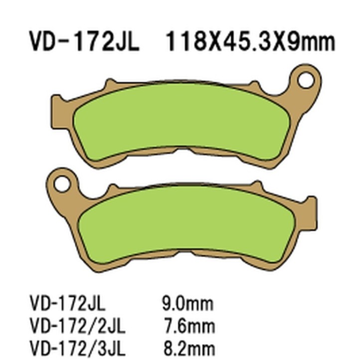 VESRAH klocki hamulcowe KH388 spiek metaliczny (złote) (made in japan)