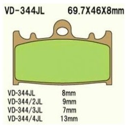 VESRAH klocki hamulcowe KH158 spiek metaliczny (złote) (made in japan)