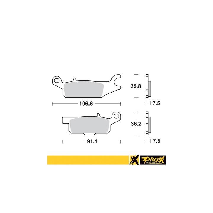 PROX klocki hamulcowe KH443 yamaha yfm 550 grizzly '11-14, yfm 700 grizzly '07-18 przód lewy (10)
