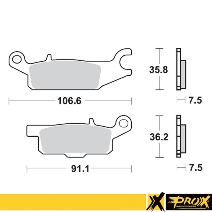 PROX klocki hamulcowe KH443 yamaha yfm 550 grizzly '11-14, yfm 700 grizzly '07-18 przód lewy (10)