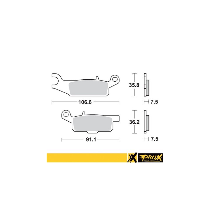 PROX klocki hamulcowe KH444 yamaha yfm 550 grizzly '11-14, yfm 700 grizzly '07-18 przód prawy (10)