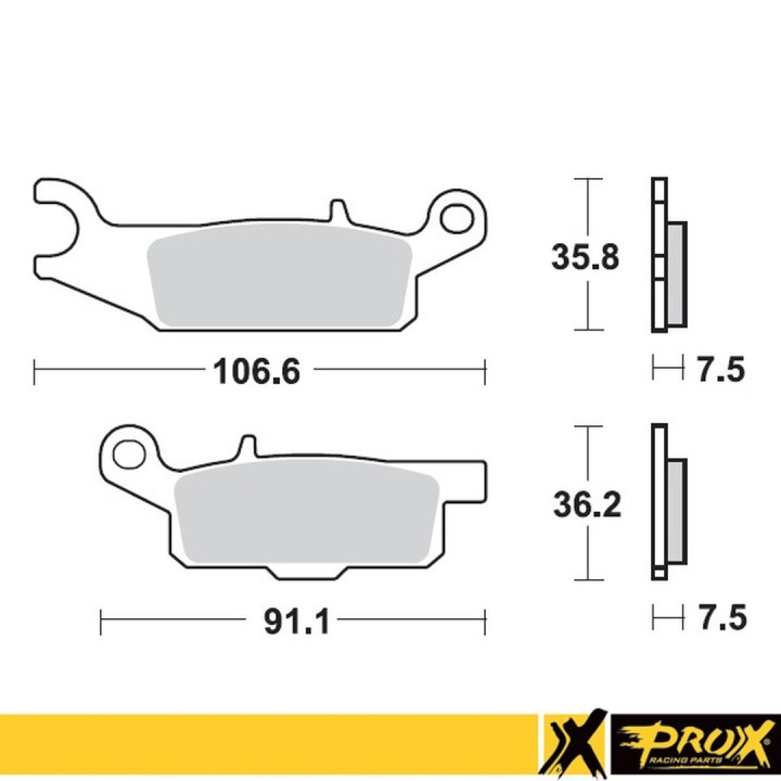 PROX klocki hamulcowe KH444 yamaha yfm 550 grizzly '11-14, yfm 700 grizzly '07-18 przód prawy (10)